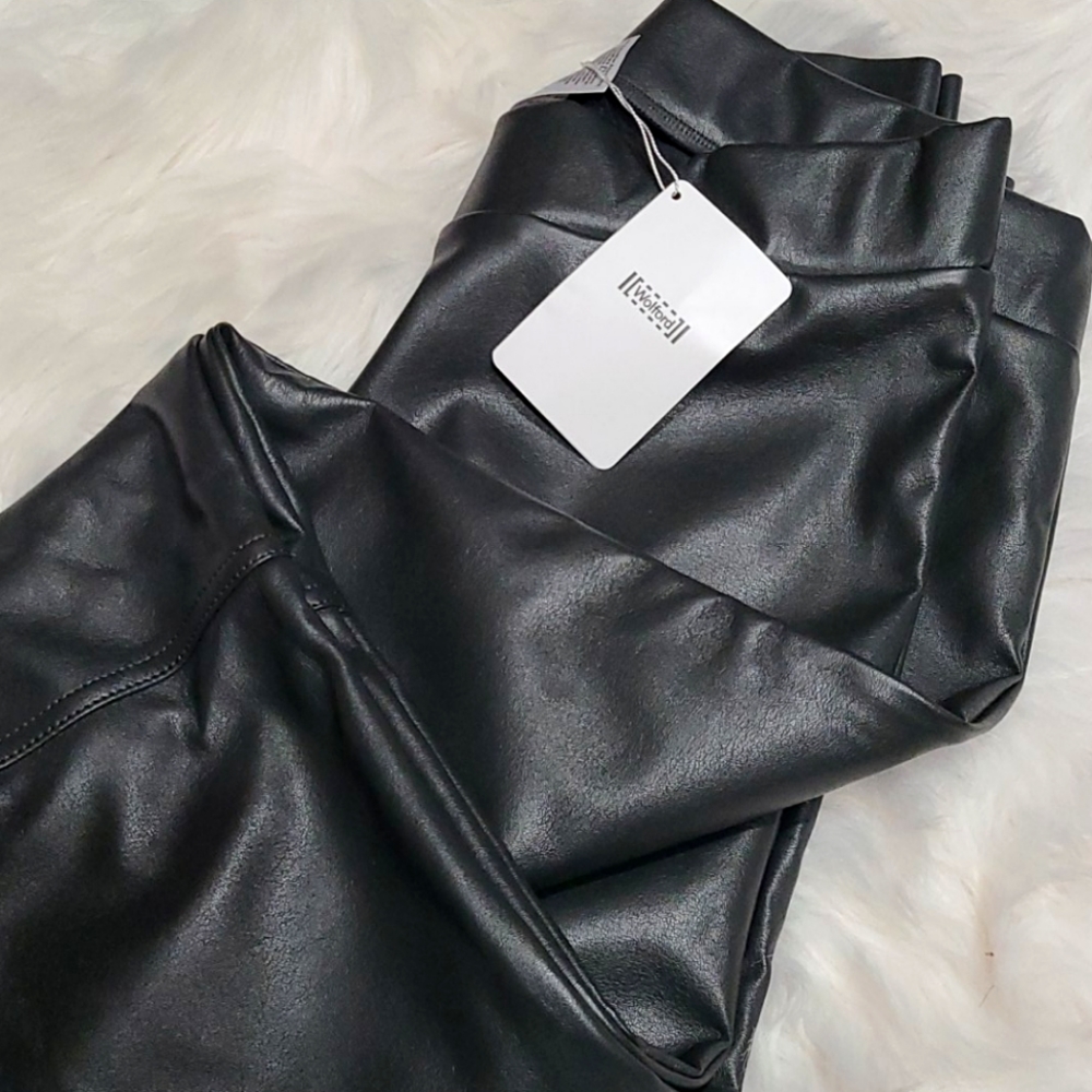 Wolford estella leather leggings